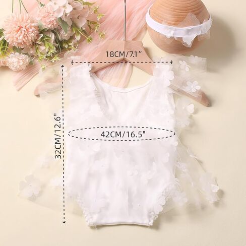 Newborn Photography Outfits Girl Newborn Photography Props Lace Romper with Headband Newborn Infant Photo Shoot Outfits Girls Photo Props Newborn Girl Photoshoot Outfits in Kuwait