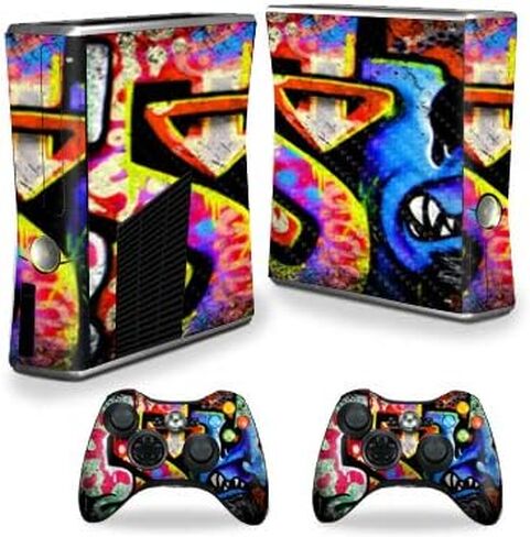 MightySkins Carbon Fiber Skin for Xbox 360 S Console - Balling | Protective, Durable Textured Carbon Fiber Finish | Easy to Apply, Remove, and Change Styles | Made in The USA in Saudi Arabia