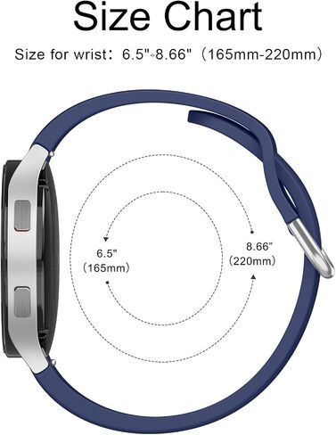 AK for Samsung Galaxy Watch 6 Band 40mm 44mm / Galaxy Watch 6 Classic Bands 43mm 47mm, 20mm Soft Silicone No Gap Sport Band Adjustable Replacement Strap for Galaxy Watch 6 Band Women Men in Saudi Arabia