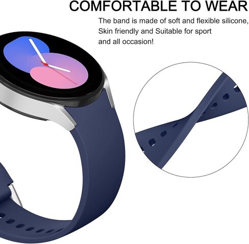 AK for Samsung Galaxy Watch 6 Band 40mm 44mm / Galaxy Watch 6 Classic Bands 43mm 47mm, 20mm Soft Silicone No Gap Sport Band Adjustable Replacement Strap for Galaxy Watch 6 Band Women Men in Saudi Arabia