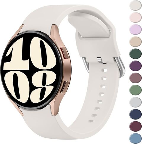 AK for Samsung Galaxy Watch 6 Band 40mm 44mm / Galaxy Watch 6 Classic Bands 43mm 47mm, 20mm Soft Silicone No Gap Sport Band Adjustable Replacement Strap for Galaxy Watch 6 Band Women Men in Saudi Arabia