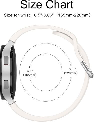 AK for Samsung Galaxy Watch 6 Band 40mm 44mm / Galaxy Watch 6 Classic Bands 43mm 47mm, 20mm Soft Silicone No Gap Sport Band Adjustable Replacement Strap for Galaxy Watch 6 Band Women Men in Saudi Arabia