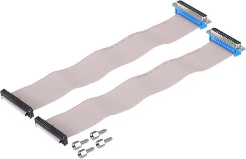 MECCANIXITY 2Pcs 16Pin Flat Ribbon Cable Grey DB15 Male to FC-16P 2.54mm Pitch 30cm Length DB Serial Port Cable for Computer, LED Display, DVD with 4 Screws in Kuwait