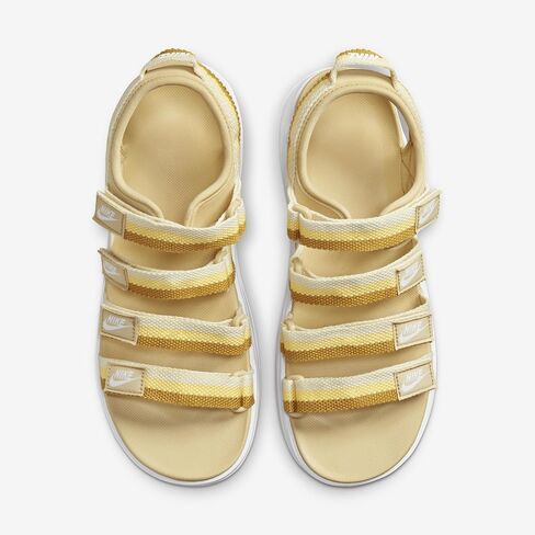 Nike Icon Classic Women's Sandals (DH0224-200, SESAME/WHITE-CHUTNEY-TOPAZ GOLD) Size 10 in Saudi Arabia