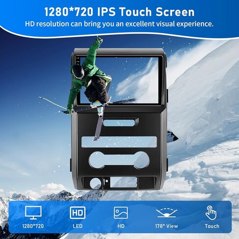 راديو ترقية ستيريو للسيارة Android 13 لسيارة Ford F150 F-150 2009 2010 2011 2012، 4G RAM 32G ROM ملاحة بديلة لاسلكية carplay Android Auto Support Backup Camera GPS FM/RDS WiFi in Kuwait