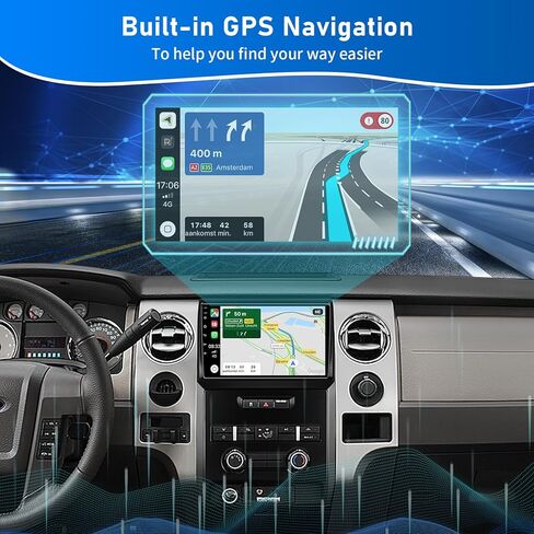 راديو ترقية ستيريو للسيارة Android 13 لسيارة Ford F150 F-150 2009 2010 2011 2012، 4G RAM 32G ROM ملاحة بديلة لاسلكية carplay Android Auto Support Backup Camera GPS FM/RDS WiFi in Kuwait