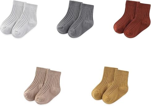 Unisex Baby Boy Girl Socks 5 Pack Ankle Crew Socks Breathable Socks Newborn Accessories Set in Saudi Arabia