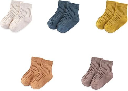 Unisex Baby Boy Girl Socks 5 Pack Ankle Crew Socks Breathable Socks Newborn Accessories Set in Saudi Arabia