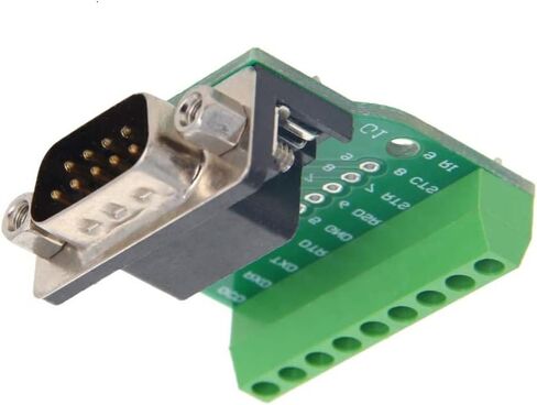Fielect D-sub DB9 Breakout Board Connector 9 Pin 2 Row Female RS232 Serial Port Solderless Terminal Block Adapter 1PCS in Kuwait