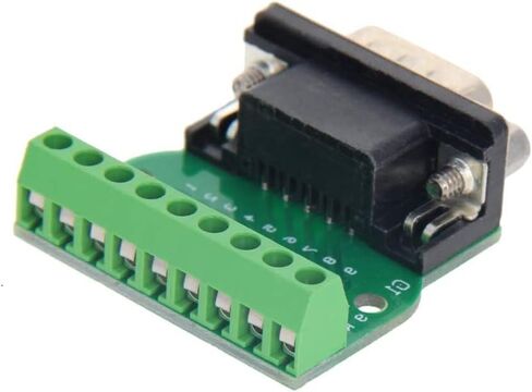 Fielect D-sub DB9 Breakout Board Connector 9 Pin 2 Row Female RS232 Serial Port Solderless Terminal Block Adapter 1PCS in Kuwait