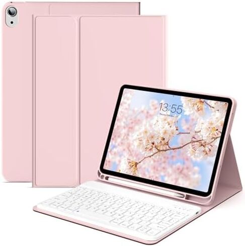 KENKE iPad 10th Generation Keyboard Case with Pencil Holder, Magnetically Bluetooth Wireless Detachable Folio Keyboard Cover for New iPad 10th Gen 10.9 Inch 2022 Model A2757/A2777/A2696 Purple in Kuwait