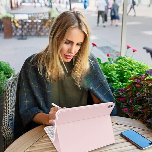 KENKE iPad 10th Generation Keyboard Case with Pencil Holder, Magnetically Bluetooth Wireless Detachable Folio Keyboard Cover for New iPad 10th Gen 10.9 Inch 2022 Model A2757/A2777/A2696 Purple in Kuwait