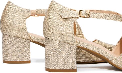 DREAM PAIRS Women's Chunky Heels Dress Pumps Closed Pointed Toe Comfort Cross Strap Block Heel Shoes for Party Dance Wedding in Saudi Arabia