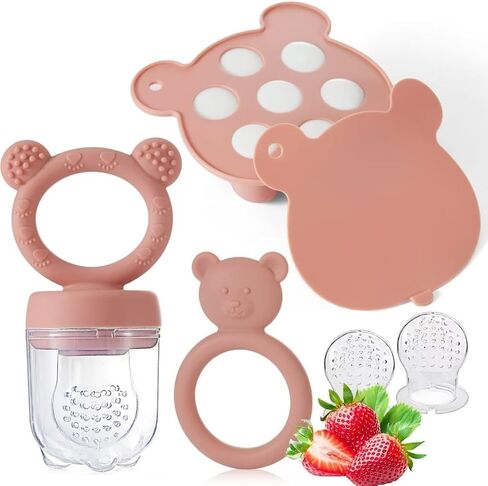KEERT Baby Breastmilk Popsicle molds with Baby Food Feeder for Teething Relief, Silicone Fruit Feeder Pacifier Food Freezer Tray for Babies Feeding, Teething teether in Saudi Arabia
