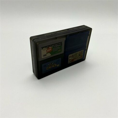 For GBA Game Case, 4 in 1 Game card case box holder for GameBoy GBA GBASP Clear Protective Game Cartridge Case Storage Box (Transparent black) in Saudi Arabia