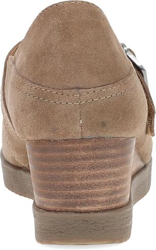 Dansko Sandy Wedge Mary Jane for Women - Durable Waterproof Leathers and Leather-Stacked Heel - Adjustable Hook & Loop Strap with Buckle Detail in Saudi Arabia