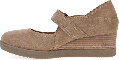 Dansko Sandy Wedge Mary Jane for Women - Durable Waterproof Leathers and Leather-Stacked Heel - Adjustable Hook & Loop Strap with Buckle Detail in Saudi Arabia