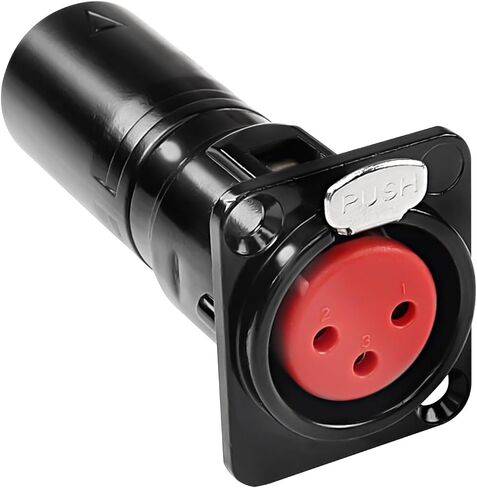 MEIRIYFA XLR 3 Pin Male to Female Pass Through Panel Mount Jack, Mic XLR 3PIN D Series Type Adapter Feed/Pass Thru Converter Compatible with Microphone, Mixer in Saudi Arabia