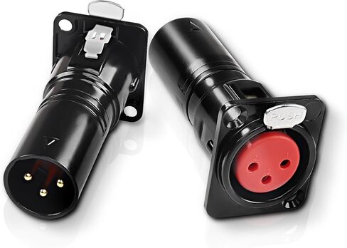 MEIRIYFA XLR 3 Pin Male to Female Pass Through Panel Mount Jack, Mic XLR 3PIN D Series Type Adapter Feed/Pass Thru Converter Compatible with Microphone, Mixer in Saudi Arabia