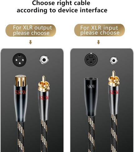 كابل ذكر XLR أنثى إلى RCA ذكر من سلسلة SKW BG بطول 6.5 قدم/2 متر (كابل واحد) in Saudi Arabia
