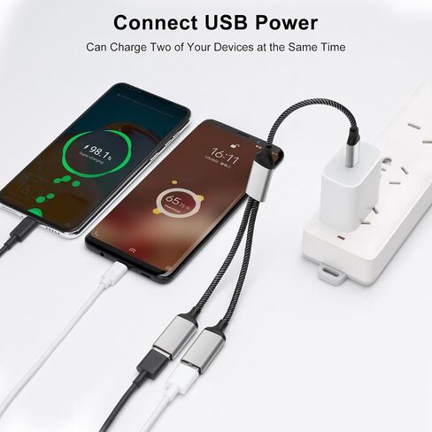 كابل مقسم USB، محول USB A مقسم 1 في 2، محور منفذ مزدوج لنقل البيانات/الشحن، تمديد إضافي لسلك الطاقة المقسوم للسيارة/الكمبيوتر المحمول/Mac/PC (أسود) in Kuwait