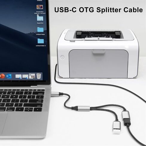 كابل مقسم USB، محول USB A مقسم 1 في 2، محور منفذ مزدوج لنقل البيانات/الشحن، تمديد إضافي لسلك الطاقة المقسوم للسيارة/الكمبيوتر المحمول/Mac/PC (أسود) in Kuwait