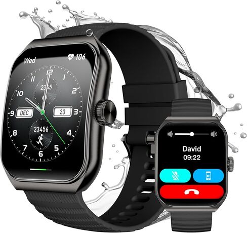 ساعة ذكية Black Shark GT3 للرجال، 1.96 بوصة مكالمة بلوتوث ذكية، مراقب معدل ضربات القلب SpO2، 100+ أوضاع رياضية ونظام تحديد المواقع العالمي، متتبع اللياقة البدنية المقاوم للماء IP68، 10 أيام، متتبع الأنشطة لنظام Android iOS، أسود in Kuwait