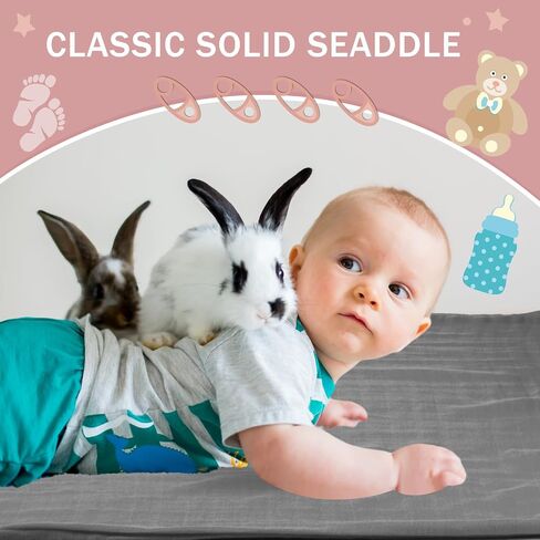 6 Pcs Muslin Swaddle Blankets Breathable Cotton Newborn Blankets Colorful Baby Swaddle Receiving Blankets Soft Cotton Baby Blanket Registry Essentials Gift for Unisex Boy Girl(Classic Colors) in Saudi Arabia