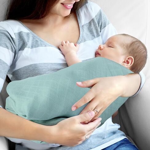 6 Pcs Muslin Swaddle Blankets Breathable Cotton Newborn Blankets Colorful Baby Swaddle Receiving Blankets Soft Cotton Baby Blanket Registry Essentials Gift for Unisex Boy Girl(Classic Colors) in Saudi Arabia