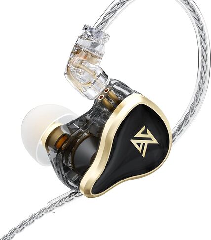 سماعات أذن KZ ZAS 7BA+1DD، سماعات أذن هجينة مكونة من 16 وحدة، سماعات أذن HiFi Bass داخل الأذن، كابل 8 كور، سماعات رياضية للموسيقى (بدون ميكروفون، أسود) in Kuwait