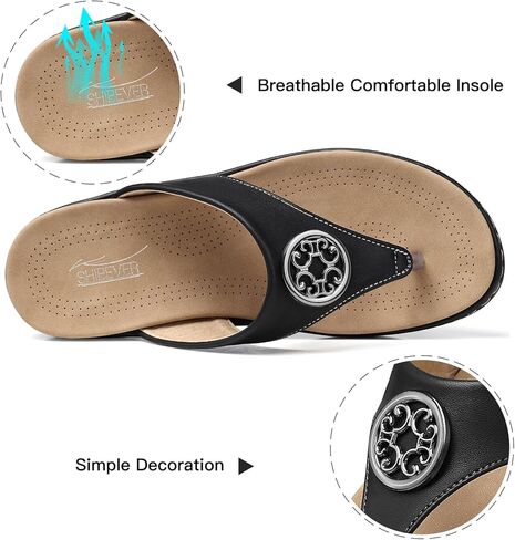 SHIBEVER Womens Flat Thong Sandals: Comfortable Walking Summer Casual Flip Flops for Women in Saudi Arabia