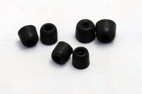 Dekoni Audio Moldable Foam Ear Tips Premium Memory Foam Isolation Earphone Tips - 4.9mm 3 Pack SM MED Lrg Sample Pack Black (EPZ-MERCURY-PL) in Saudi Arabia