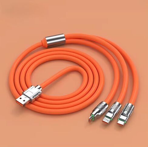 3 in 1 Multi Charging Cable 6.6FT,120w Chubby Fast-Charging,Cable USB with Type-C/Micro USB/IP Connectors for, android, IOS,Iphone,ipad Phones, Tablets and Electronics, BLUE in Saudi Arabia