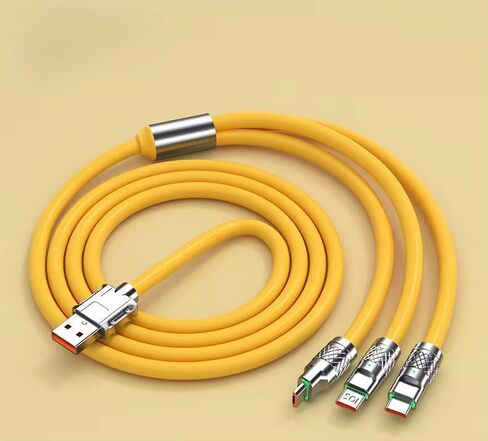 3 in 1 Multi Charging Cable 6.6FT,120w Chubby Fast-Charging,Cable USB with Type-C/Micro USB/IP Connectors for, android, IOS,Iphone,ipad Phones, Tablets and Electronics, BLUE in Saudi Arabia