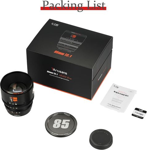 7artisans 10mm/16mm/25mm/35mm/50mm/85mm T2.1 Cine Lens for M43 Mount APS-C 260° Ultra Long Focus Large Aperture Prime Mirrorless Camera Lens for Portraiture/Street Photography/Humanistic(35mm) in Kuwait