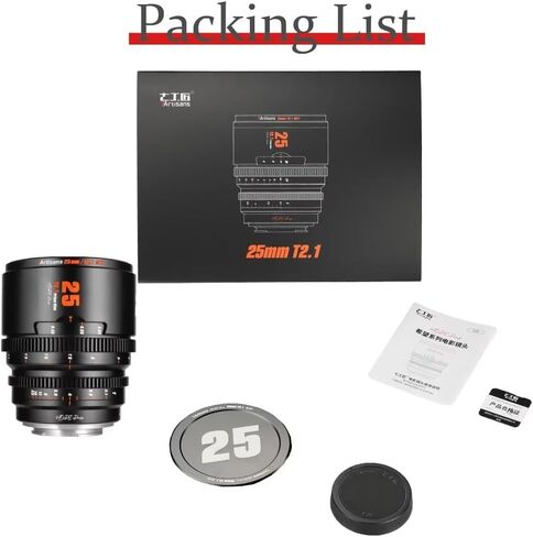 7artisans 10mm/16mm/25mm/35mm/50mm/85mm T2.1 Cine Lens for M43 Mount APS-C 260° Ultra Long Focus Large Aperture Prime Mirrorless Camera Lens for Portraiture/Street Photography/Humanistic(35mm) in Kuwait