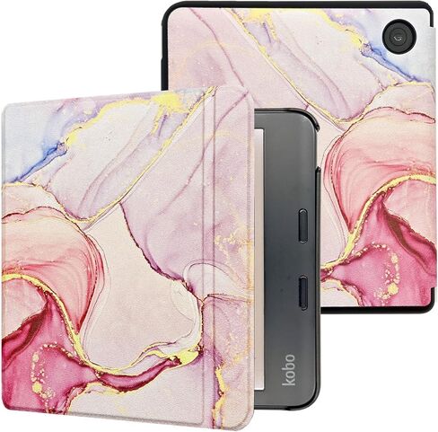 Caweet Case for Kobo Libra Colour (Model:N428, 2024 Release), Ultra Lightweight PU Leather Shell Cover with Auto Wake/Sleep, Lilac Marble in Kuwait