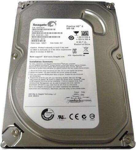 Seagate Pipeline HD ST3500414CS 500GB 5900RPM 16MB Cache SATA II 3.0Gb/s 3.5in Internal Hard Drive (PC, RAID, NAS, CCTV DVR) [Renewed] -w/1 Year Warrany in Saudi Arabia