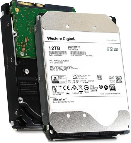 Western Digital Ultrastar DC HC520 HUH721212ALE600 0F30144 12TB 7.2K RPM SATA 6Gb/s 512e HDD (Renewed) in Saudi Arabia
