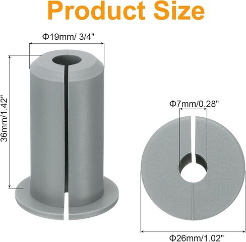 uxcell 2Pcs Wall Grommets for Cables 3/4 Inch Silicone Cable Wall Bushing Feed Through Cable Routing Kit Accessories Wall Cable Pass Through for Ethernet with 7mm Hole, White in Saudi Arabia