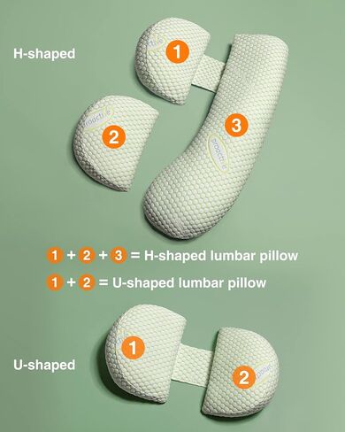 Pregnancy Pillows Cooling for Sleeping, Maternity Pillows, Detachable and Adjustable Double-Sided Support for Pregnant Women Back, Belly, Stomach,Hip Pregnancy Must Haves (Coffee) in Saudi Arabia