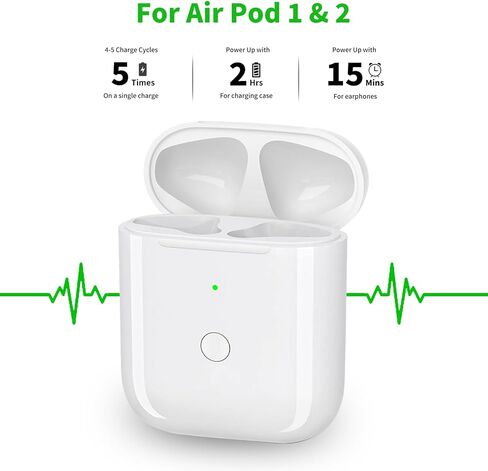 حافظة شحن لاسلكية متوافقة مع AirPods Pro الجيل الأول والثاني، حافظة شاحن بديلة لعلبة شحن AirPods Pro مع زر مزامنة بلوتوث، بدون سماعات أذن in Kuwait
