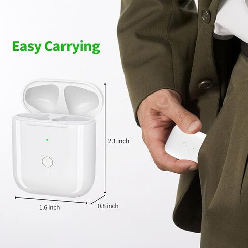 حافظة شحن لاسلكية متوافقة مع AirPods Pro الجيل الأول والثاني، حافظة شاحن بديلة لعلبة شحن AirPods Pro مع زر مزامنة بلوتوث، بدون سماعات أذن in Kuwait