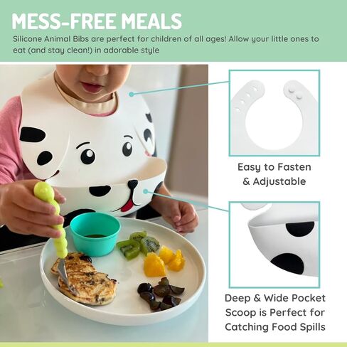 melii Silicone Weaning Bib for Babies & Toddlers, Large Food Catcher in Saudi Arabia
