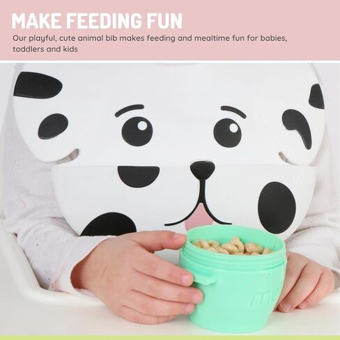 melii Silicone Weaning Bib for Babies & Toddlers, Large Food Catcher in Saudi Arabia