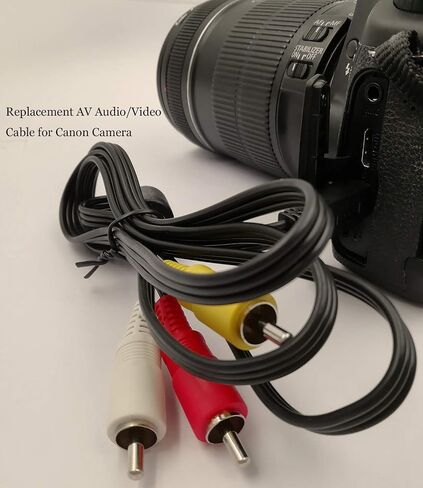 سلك كابل AVC-DC400ST ستيريو AV صوت وفيديو RCA متوافق مع كاميرات Canon الرقمية SLR EOS 1D، 1D X، 500D، 550D، 5D Mark III، 600D، 60D، 650D، 700D، 7D والمزيد in Saudi Arabia