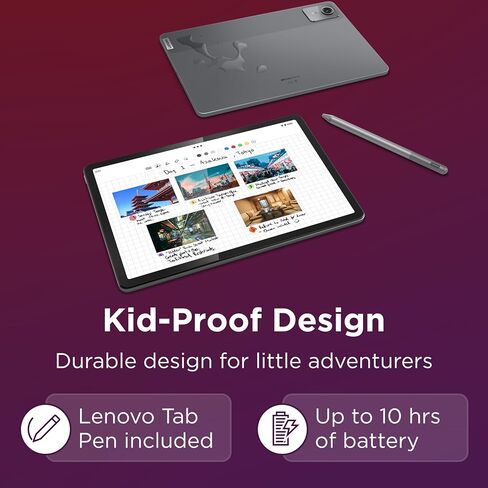 Lenovo Tab M11, 11" Display, MediaTek Helio G88 Octa-Core, 4GB RAM, 128GB SSD, 1920x1200 px, Ambient Light-Sensor, 10 Hour Battery, Comes w/Folio Case, Luna Grey in Saudi Arabia