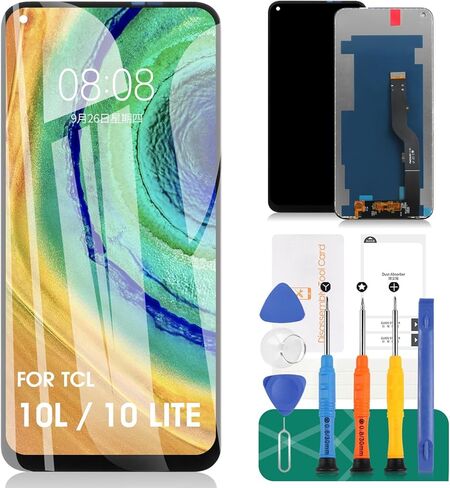 لشاشة TCL 10L LCD لشاشة TCL 10 Lite التي تعمل باللمس، مجموعة محول الأرقام لعرض T770H T770B لمجموعات قطع غيار إصلاح TCL 10L/10 Lite PLEX T780 T780H (أسود بدون إطار) in Saudi Arabia