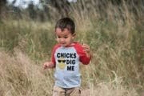 7 ate 9 Apparel Boy's Chicks Dig Me Funny Easter Shirt in Saudi Arabia