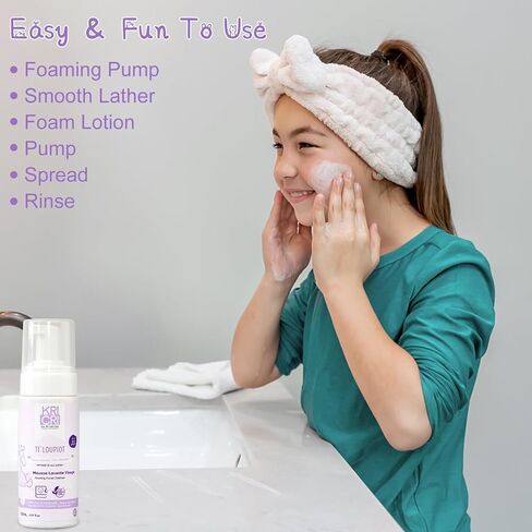 Teen Skin Face Wash-Gentle Skin Cleanser for All Skin Types - Hydrating Face Cleanser for Teen Girls and Boys - Teenage Care for 12+-Made in France in Saudi Arabia